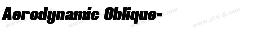 Aerodynamic Oblique字体转换